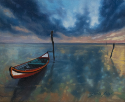 Red Boat by Daria Solar 20x25 - available -